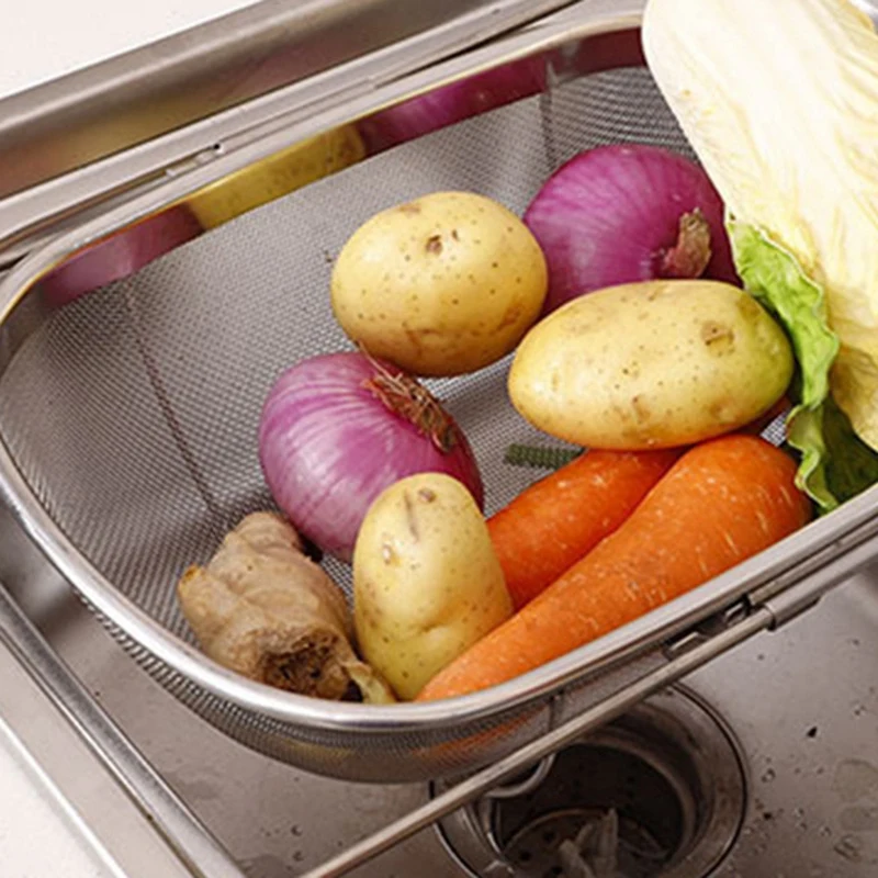 ABNO-Sink Drain Basket Drain Basket Storage Filter Tool Sink Filter Drain Basket Vegetable Basin Kitchen Rack