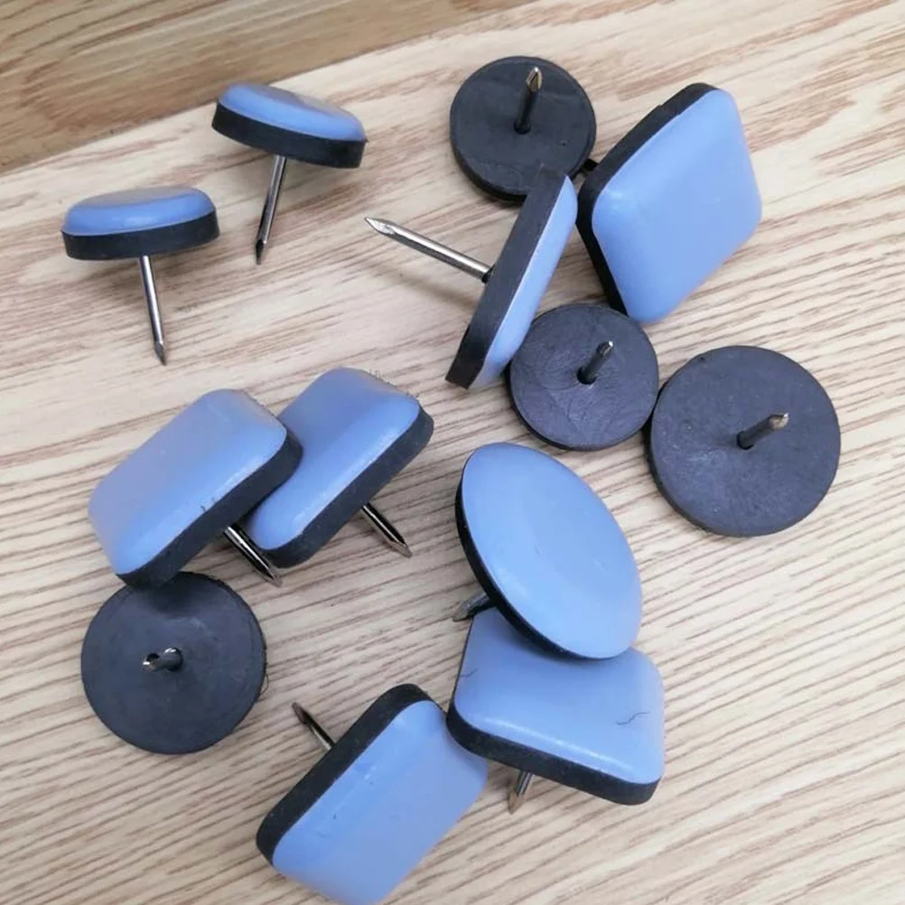 

20Pcs Furniture Glide Pads Non-Skid Floor Protectors Nail-on Sliders for Tables Chairs Desks Stools Anti-Scratch Moisture Proof