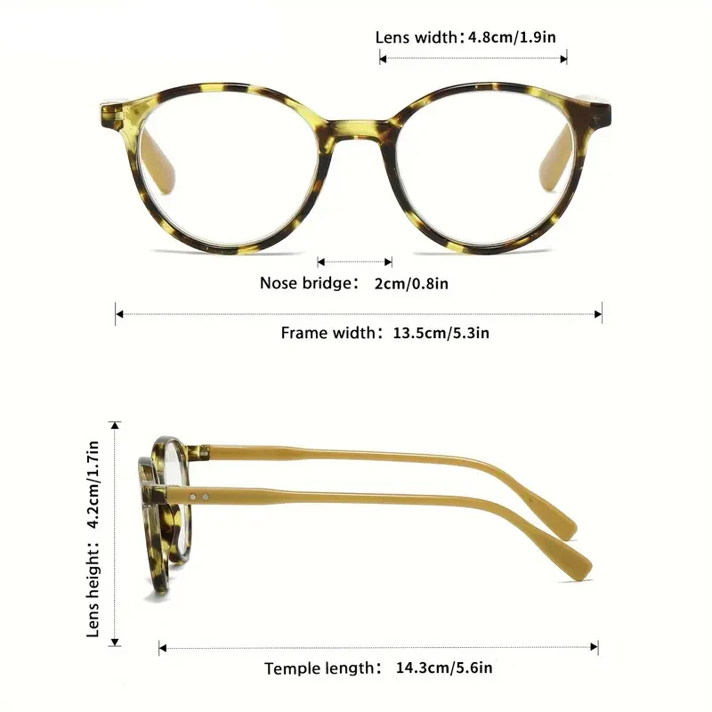 Latest Round Vintage Small Frame Reading Glasses for Men and Women, Suitable for Daily Wear and Commuting, Suitable for All Seasons image 2