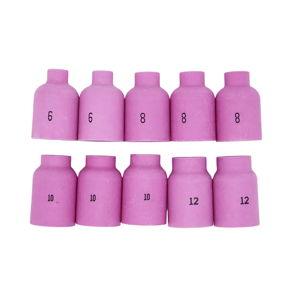 

10 шт. для насадок для сварки TIG, набор чашек для горелки WP171826, размеры 6, 8, 10, 12, надежный для выступлений сварки TIG