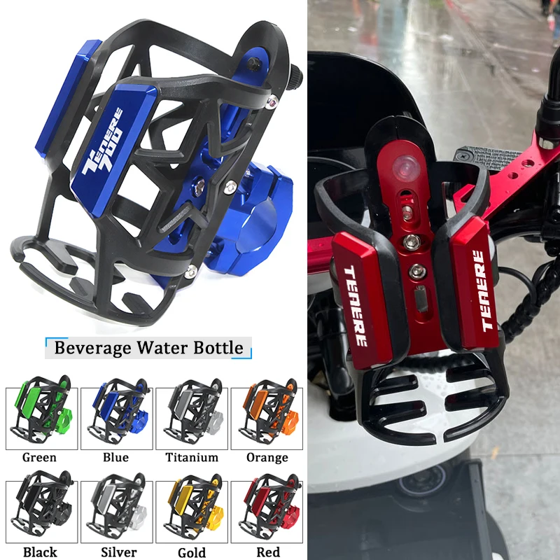 Motorcycle CNC Beverage Water Bottle Drink Cup Holder Bracket For YAMAHA TENERE700 TENERE 700 2019-2022 TENERE-700 RALLY EDITION