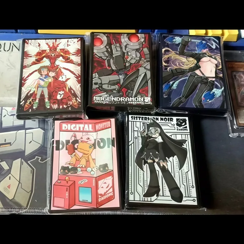 

60 шт./компл., защитный рукав для настольной игры Digimon, Beelstarmon Sistermon Noir, серебряное дно, рукав для коллекции игр DTCG, рукав для карт