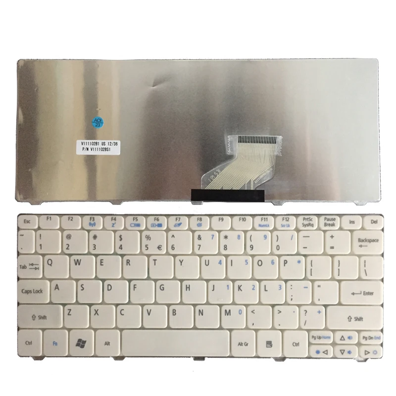 

US keyboard for Acer Aspire One 521 522 533 D255 D255E D257 D260 D270 AO521 532H AO532 NAV50 ZE6 ZH9 White Laptop Keyboard