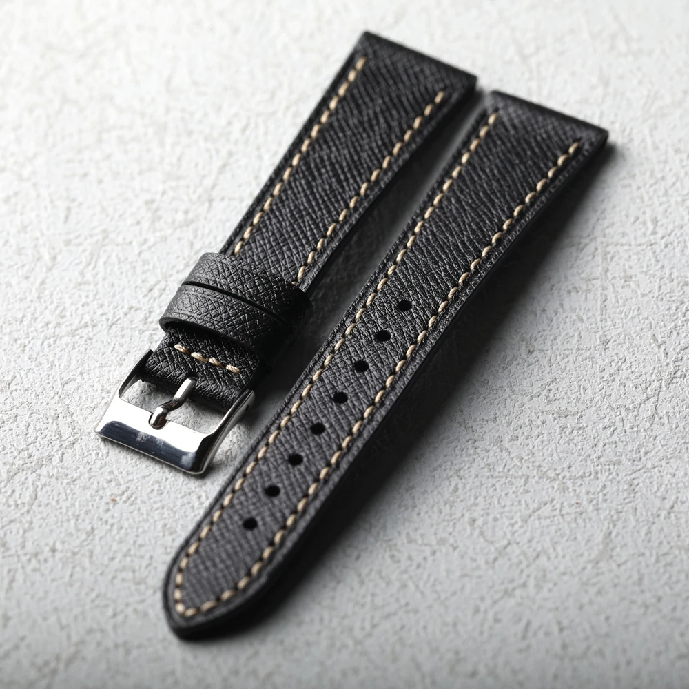 Handmade Palm Patterned Cowhide Strap 18MM 19MM 20MM 21MM 22MM Vintage Leather Strap Suitable For Thin Antique Watch Straps