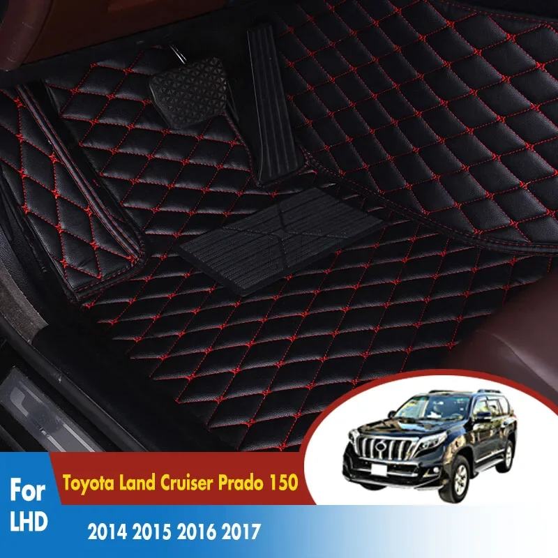 

Car Floor Mats For Toyota Land Cruiser Prado 150 2017 2016 2015 2014 (7 seats) Carpets Auto Styling Accessories Interior Covers