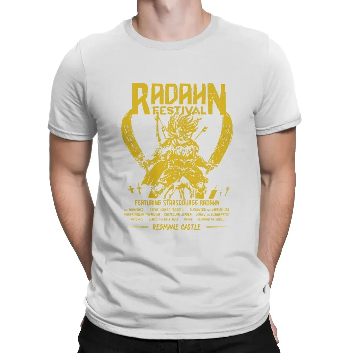 Men\'s T-Shirt for Men Festival Radahn Awesome Pure Cotton Tees Short Sleeve DARK SOULS T Shirts O Neck Clothes Graphic Printed