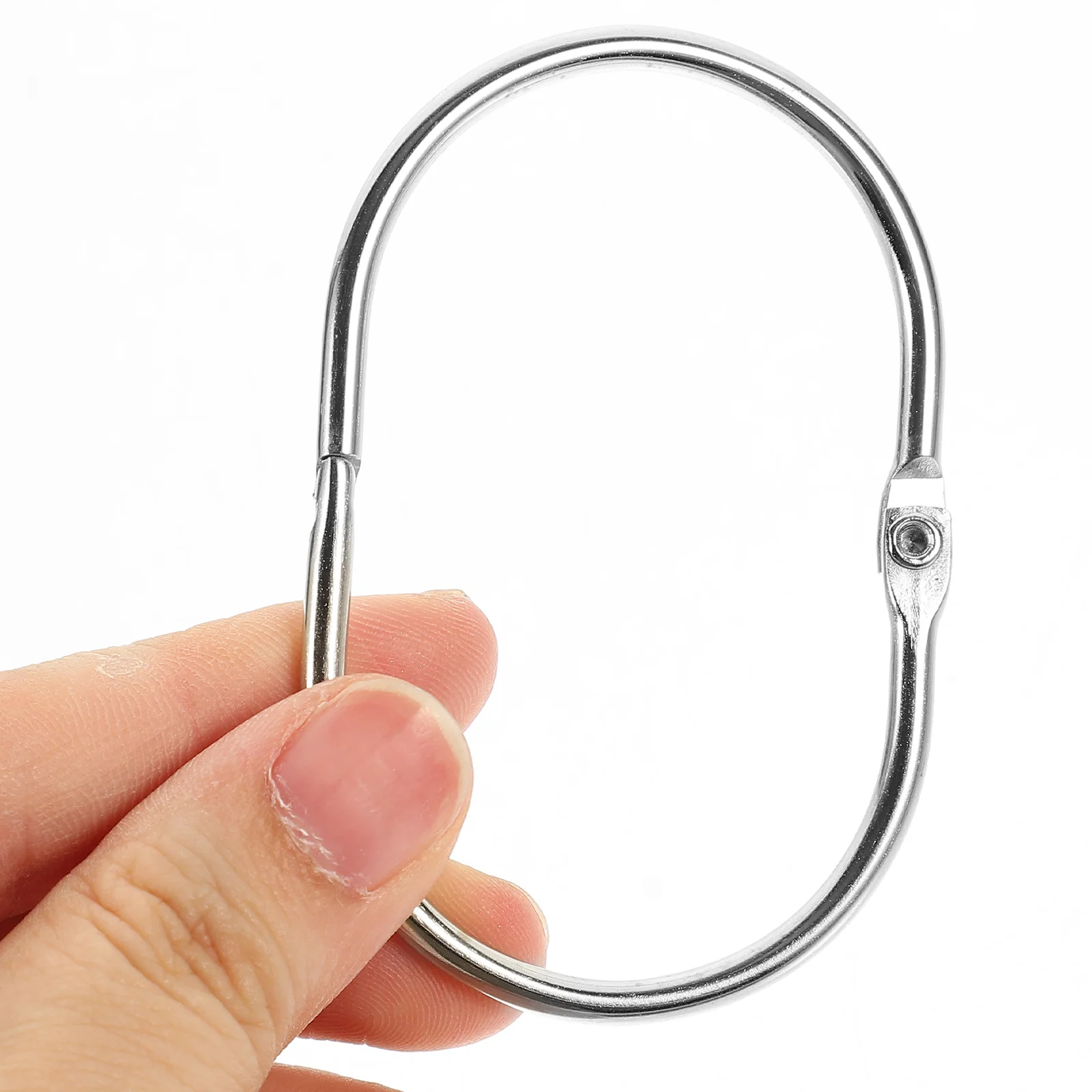

30pcs Metal Rust Proof Bath Hooks Ring For Bathroom Hanging Rings Decorative Shower Hooks Shower Curtain Hangers Curtain Rod