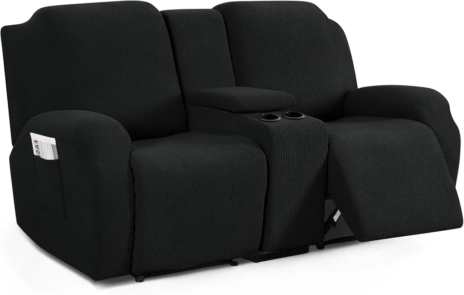 Recliner Loveseat Cover with Middle Console Sofa slipcover, Stretch Reclining Sofa Covers for 2 Seat Reclining Couch, Ja