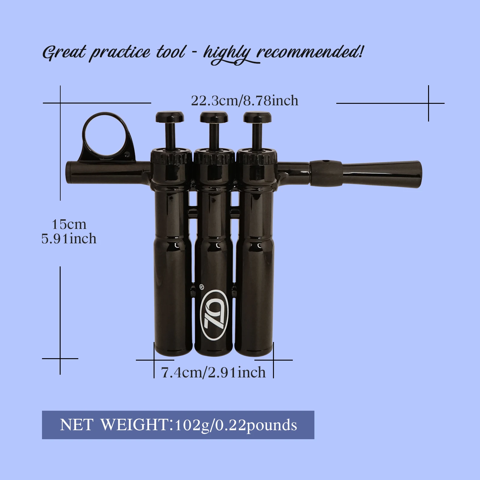 Small-Scale Breathing Practice Device for Finger Technique Exercises, Suitable for Adults and Children Training and Learning, Can Be Installed with a Standard Mouthpiece