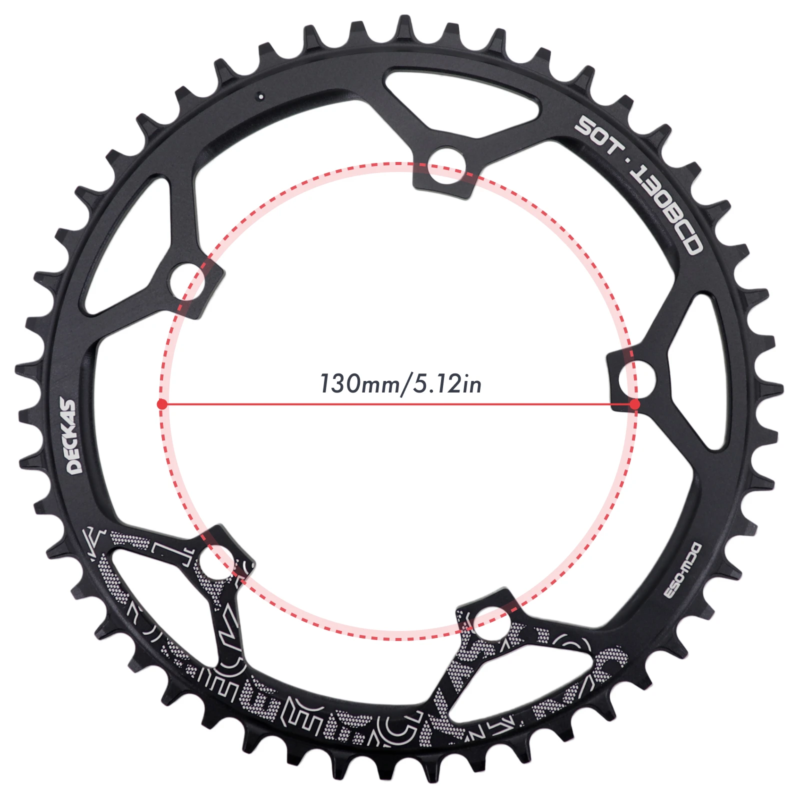 Deckas Chainring 130BCD Round  for shimano 5700 6700 50 52 55 58 T 60T Road Bike folding bike 130bcd for sram red