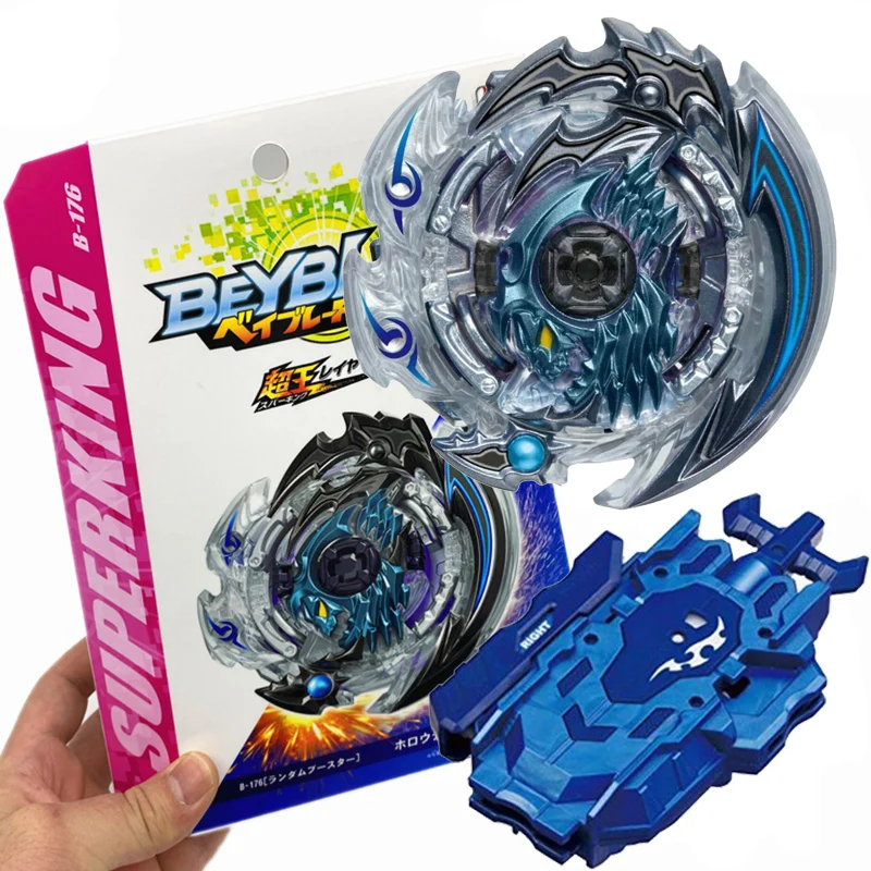 Box Set B-176 Hollow Deathscyther Super King B176 Spinning Top with Spark Launcher Box Kids Toys for Children