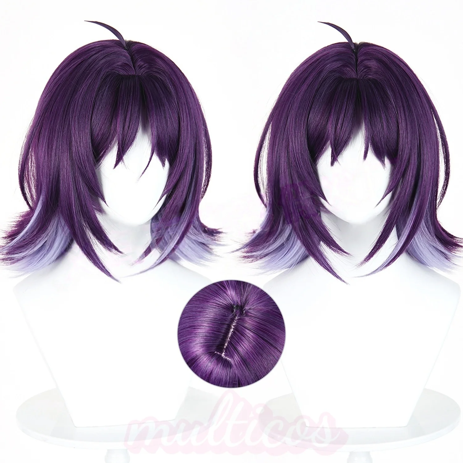Anime Cosmic Princess Kaguya Sakayori Iroha Cosplay Wig 2 Style  Purple Mixed Wigs Heat Resistant Synthetic Wigs + Free Wig Cap