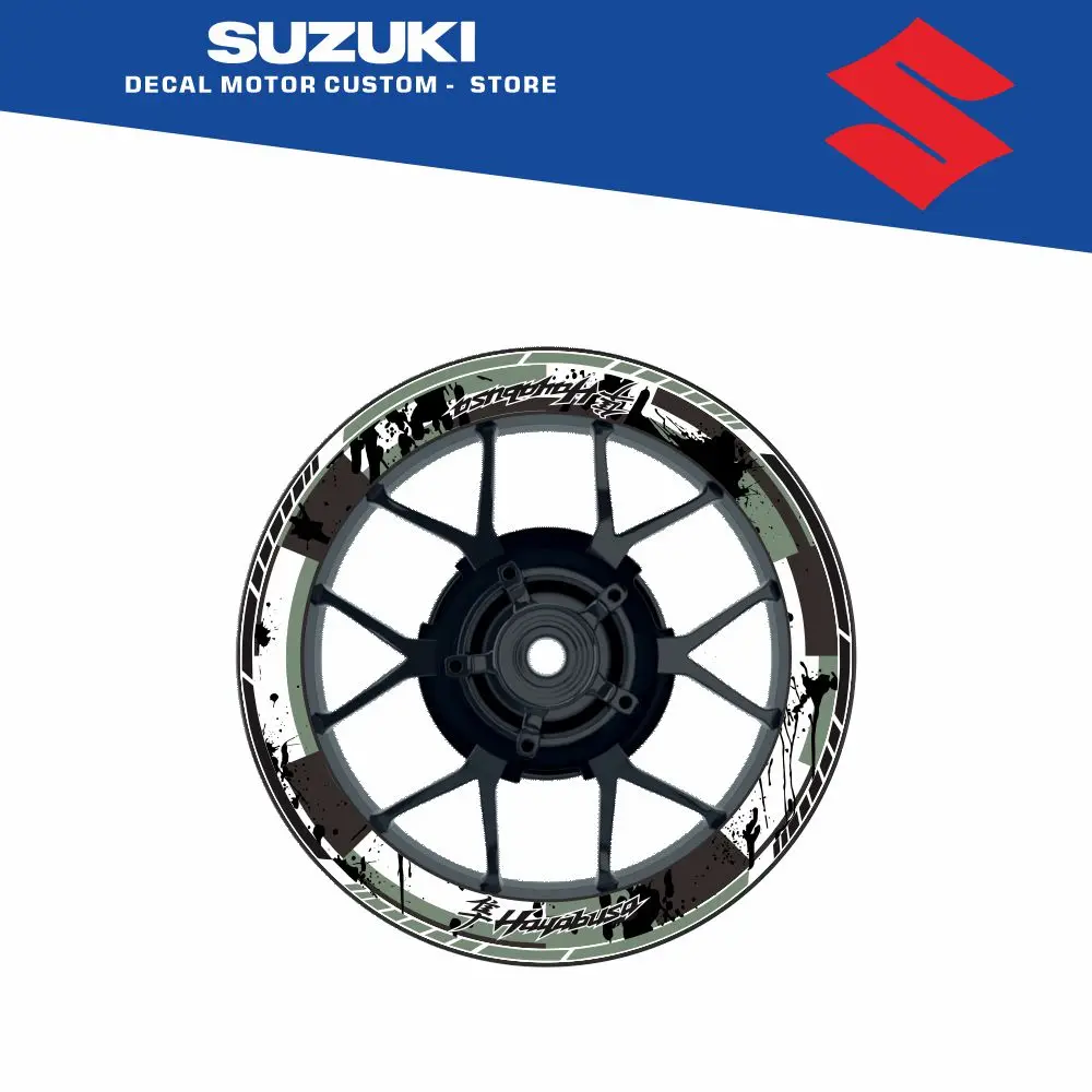 สติ๊กเกอร์ติดขอบล้อรถมอเตอร์ไซค์ ลายสะท้อนแสง โลโก้ยาง ชุดอุปกรณ์ตกแต่งรถมอเตอร์ไซค์ สำหรับ SUZUKI hayabusa 1999-2025