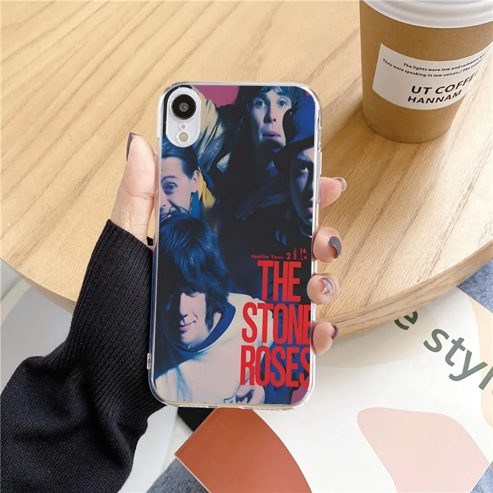 The Stone-R-Roses Phone Case For Iphone 15 11 13 14 Pro Max 7 8 Plus X Xr Xs Max Se2020 12mini Transparent Cover