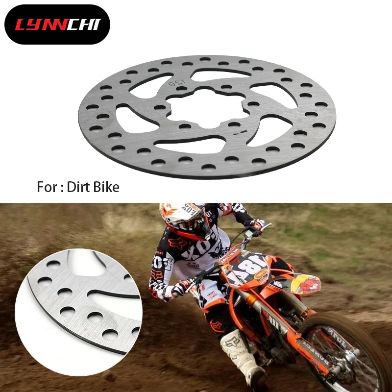 

LYNNCHI Motorcycle Parts Tools 120mm 6 Hole Brake Disc Rotor Pad For Electric Scooter Mountain Road Bicycle MTB Pit Dirt Bike