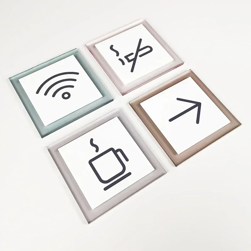 Warm Reminder Signage Morandi Style Wireless Wifi Restroom Non-smoking Showering Signage B&B Hotel Coffee Indicator Plaque