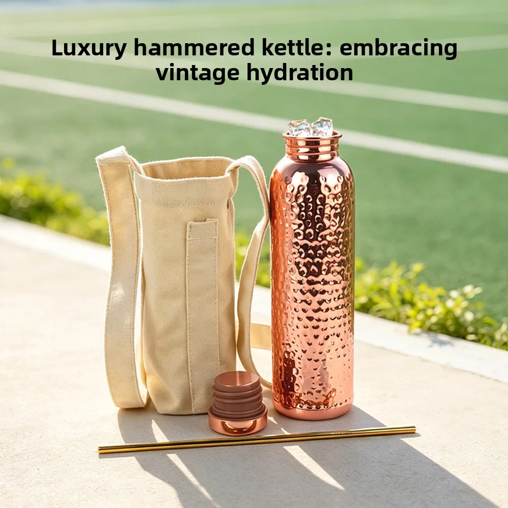 With canvas tote bag hammer pattern water bottle sealed leak-proof outdoor cycling water cup
