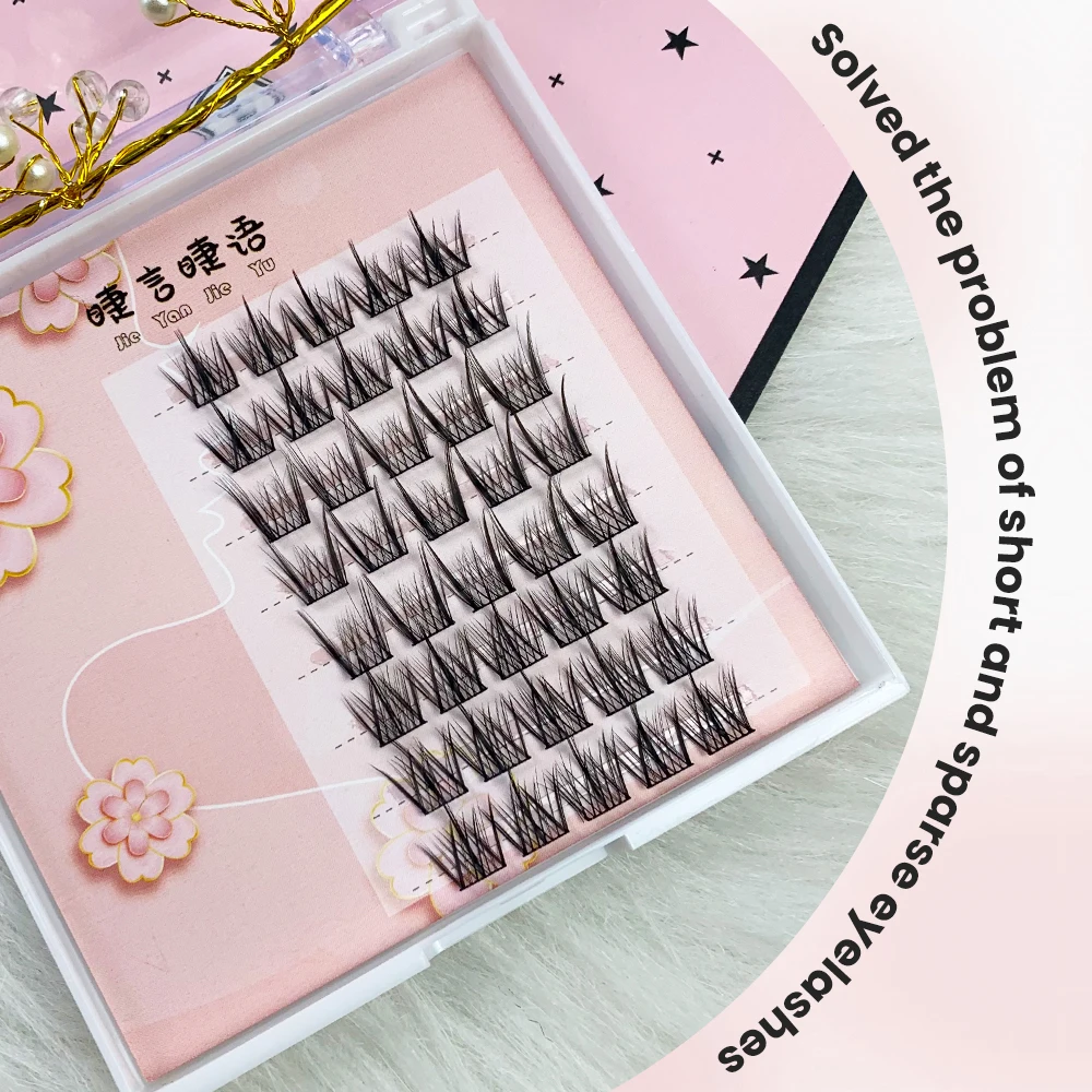 Cluster Eyelashes Segmented DIY Lashes 8 Rows ABA Style 40 Pcs D Curl Fluffy Natural Long Korea Make Up Cilia Eyelash Extensions