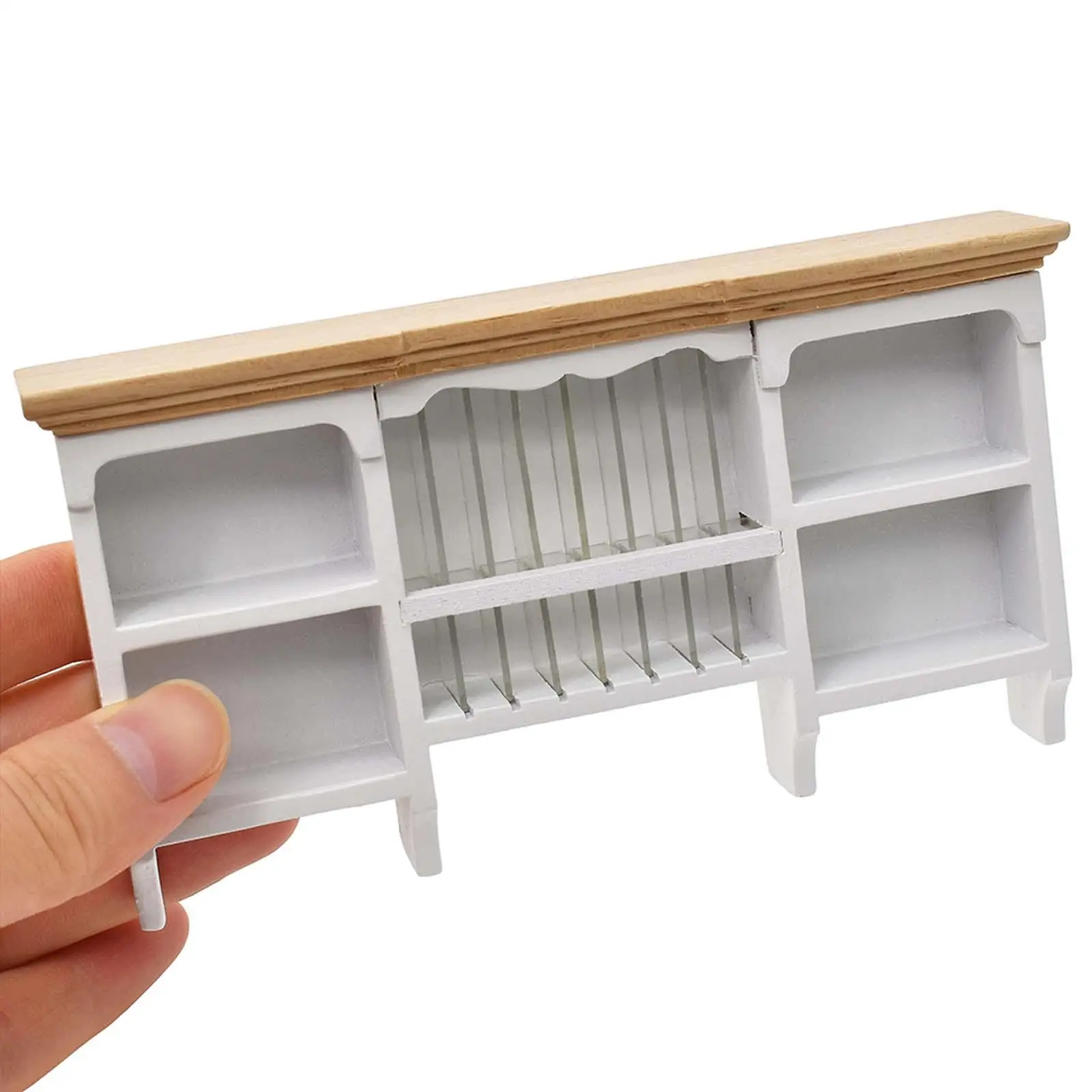 1/12 Scale Doll House Furniture Ornament Simulation Decor DIY Fitments Wooden Mini Hanging Cabinet for Dollhouses Accessories