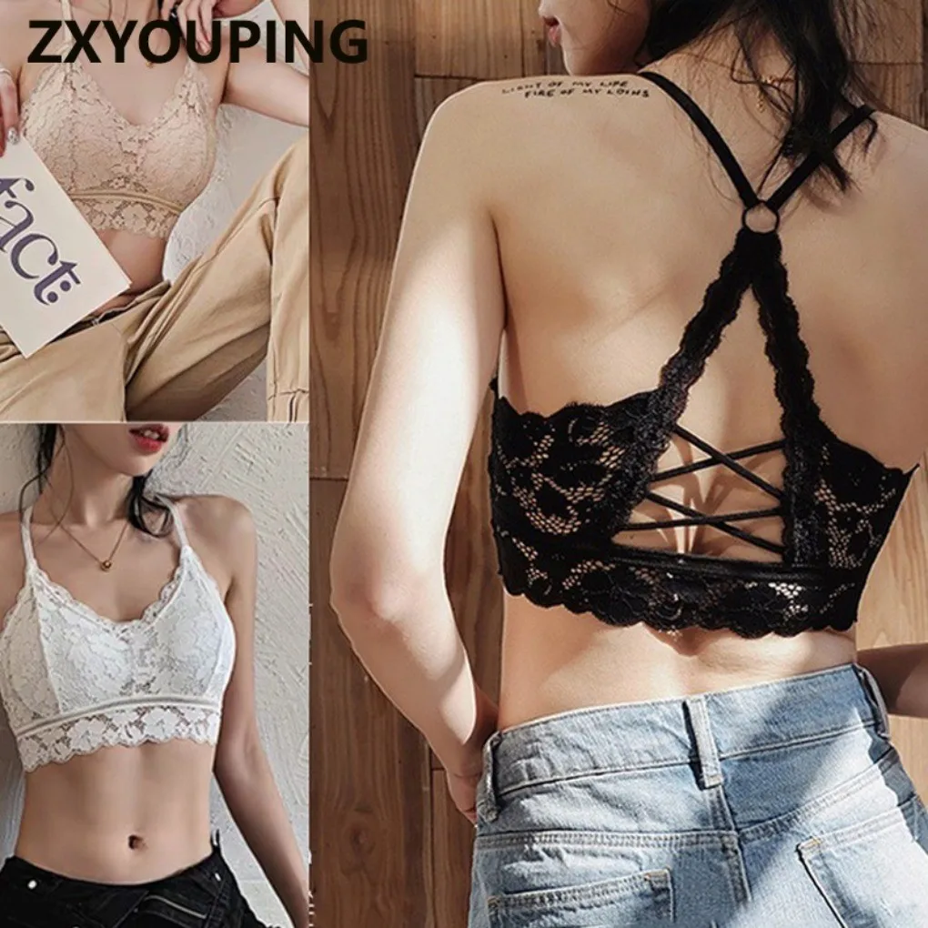 

Women Sexy Lace Seamless Underwear Sports Beauty Back Lingerie Comfortable No Steel Rings Deep V Push Up Bra