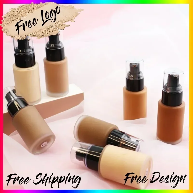 Private Label 12colors Hydrating Liquid Foundation Natural Lasting Waterproof Oil Control Brightens High Coverage Face Makeup