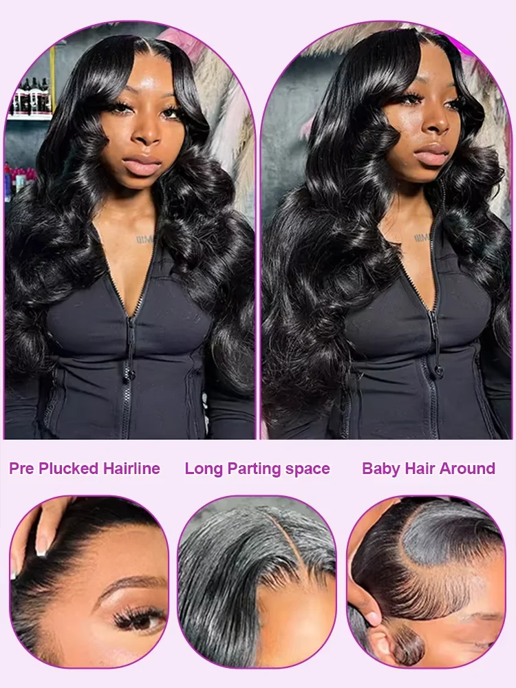 300% High Density Body Wave 13x6 Hd Lace Frontal Wigs 40 46 Inches Water Wave 13x4 360 Full Lace Front Human Hair Wigs For Women