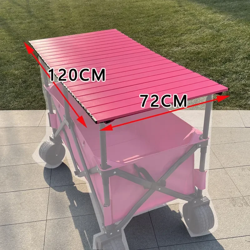 Folding Camping Table Portable Picnic Cart Universal Foldable Desktop for Outdoor Stall Car Egg Roll Table Board