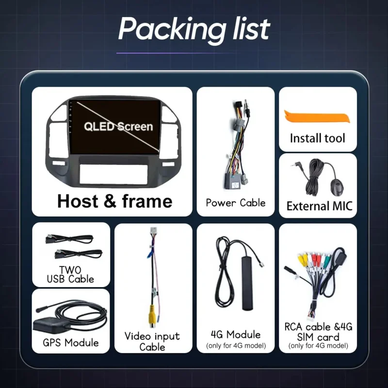 

For Mitsubishi Pajero 3 V70 V60 1999-2006 Car Auto Radio Android Head Unit Carplay Multimedia GPS Navigation WIFI+4G No 2din DVD