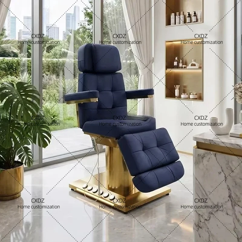 XXHigh Quality Luxury Professional Facial Headspa Adjustable Automatic Electric Lift Thermal Massage Table Bed With Hole