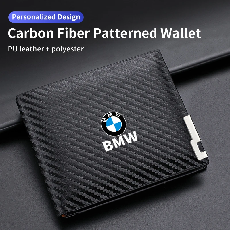 Carbon Fiber Men Wallet ID Credit Card Holder License Bag Gift Accessory For BMW E46 E39 F30 F10 E87 X3 X4 X5 X1 G30 G20 M3 M5