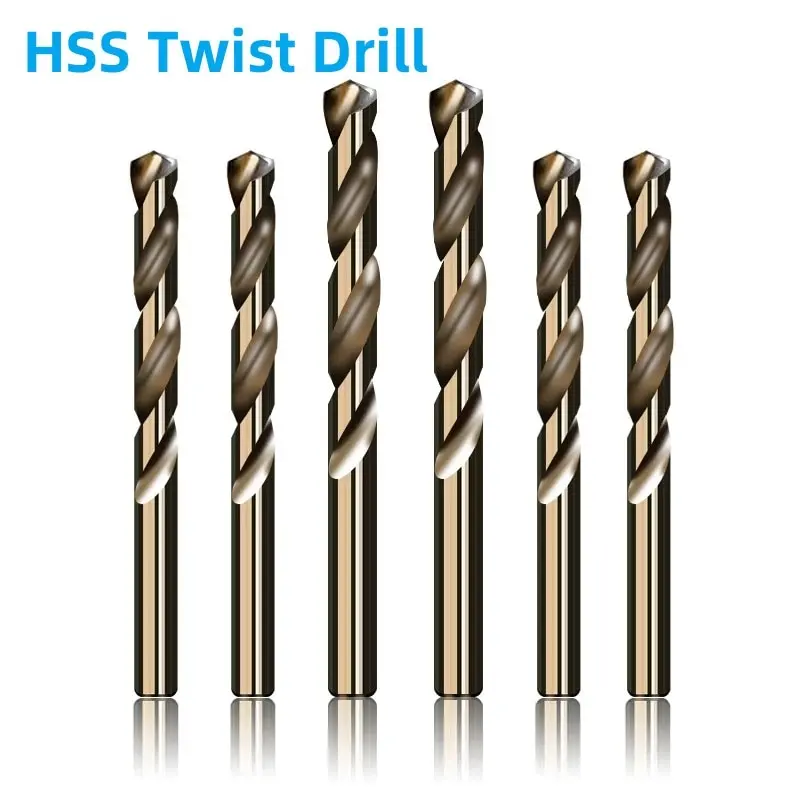 HSS M35 Cobalt Coated Twist Drill Bit Set Core For Wood Metal Hole Cutter Stainless Steel Wood Metal Drilling