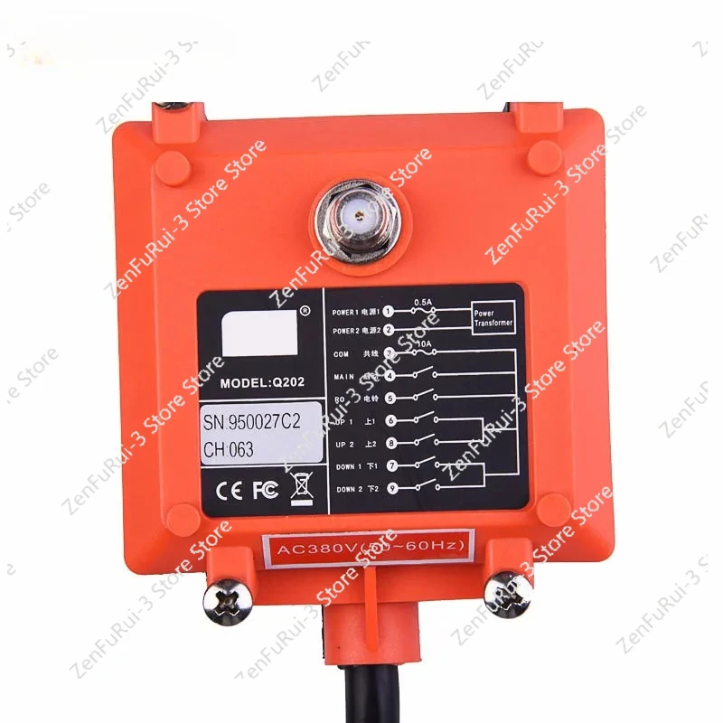 Q202 2 buttons double speed Industrial Wireless Radio Crane Remote Control switches winches Hoist track crane Lift controller