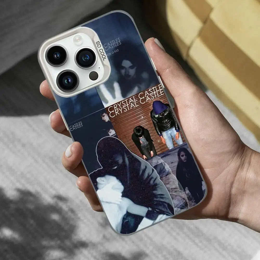 C-Crystals C-Castles Band Phone Case For iPhone 16,15,14,13,12,11,Mini,Pro,SE,MAX White Matte Shockproof Cover