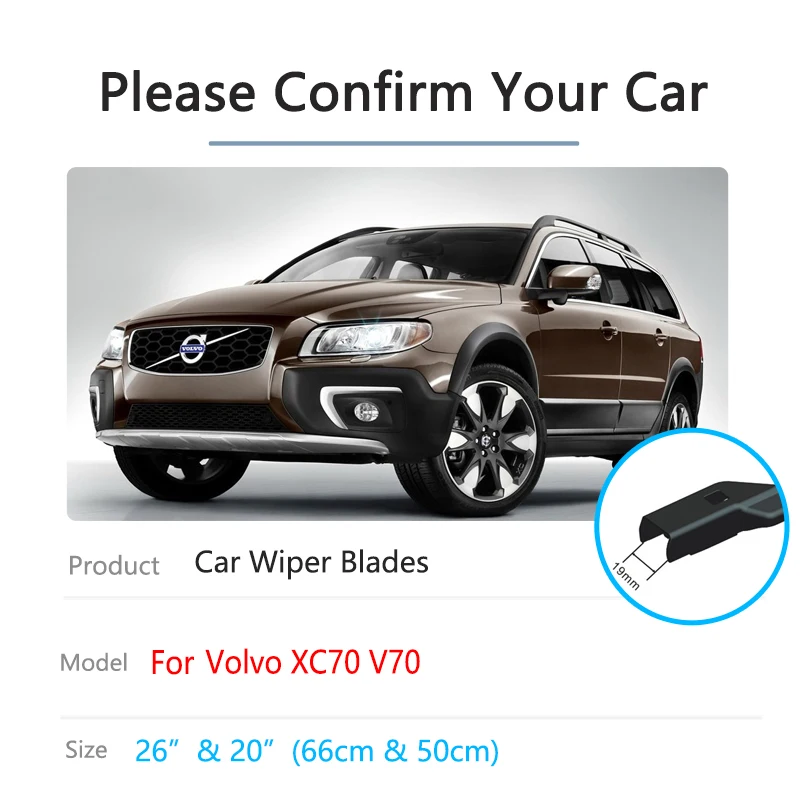 For Volvo XC70 V70 2008 2009 2010 2011 2012 2013 2014 2015 2016 Windscreen Windshield Accessories Window Car Front Wiper Blade