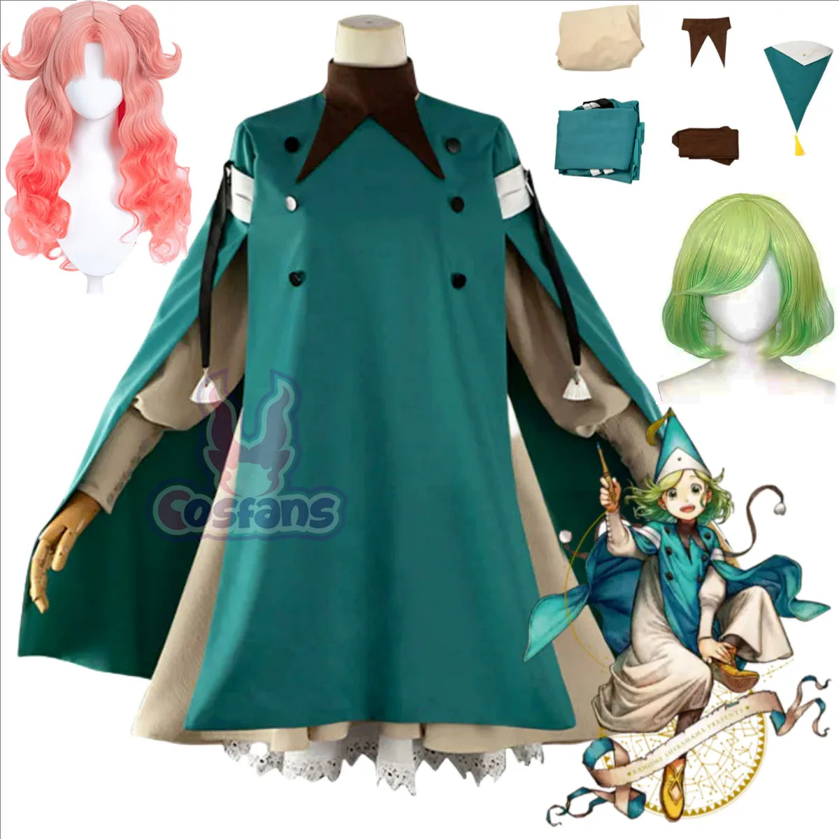 

Richeritto Tetia Koko Coco Cosplay Costumes Anime Atelier of Witch Hat Koko Role Play Uniform Halloween Party Outfit For Women