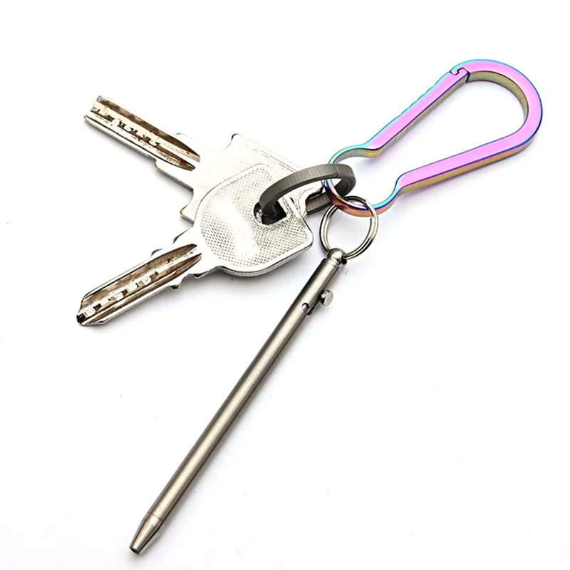 ABNR Pure Titanium Mini Compact Bolt Pen Handtekeningpen voor reizen Voor gasten Handtekening Grijs titanium