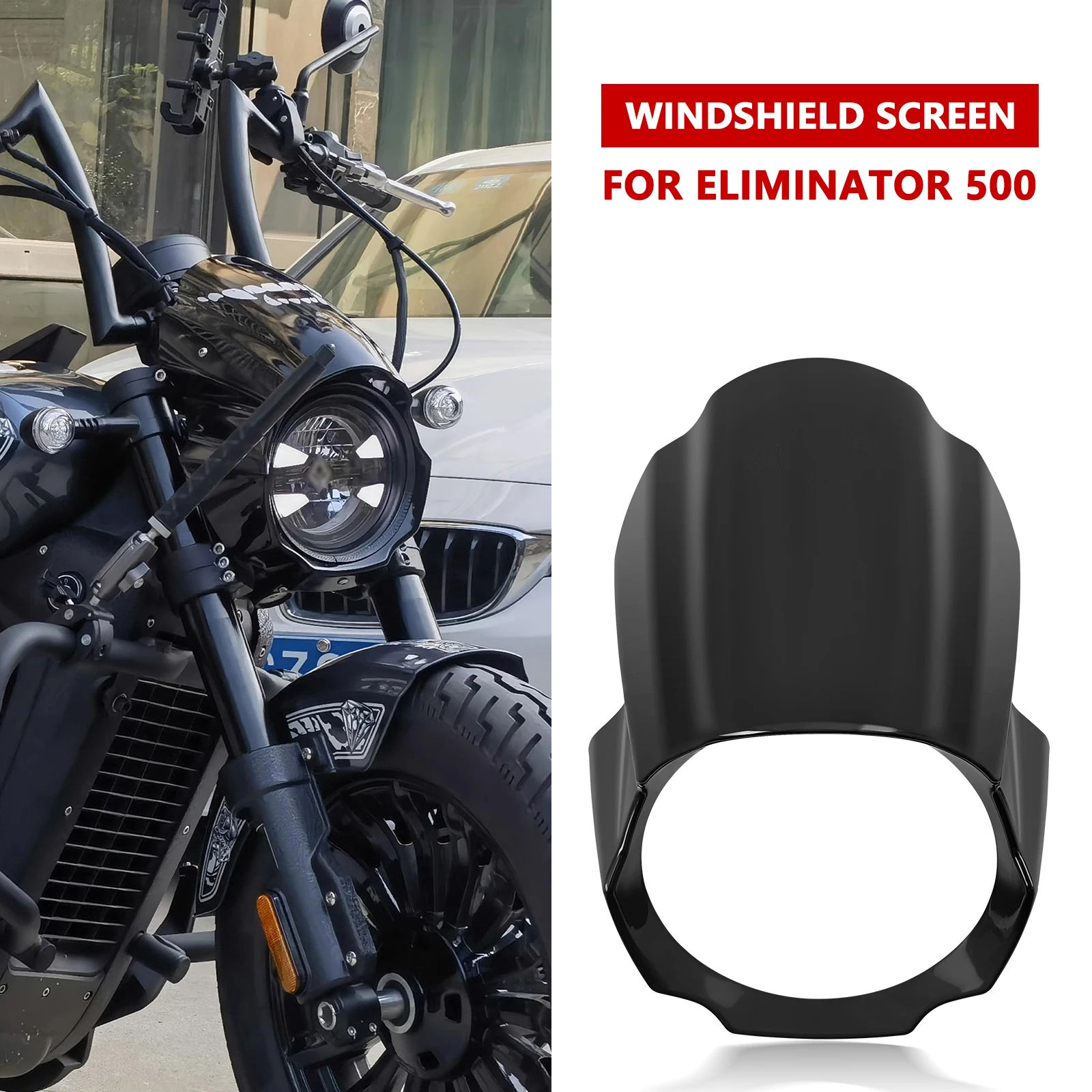 For Eliminator 400 450 500 2024 2025 Motorcycle Accessories Headlight Cover Windscreen Windshield Fairing Front Head Windshield