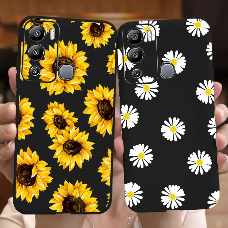 For Infinix Hot 12 Play Case X6817 X6816 Beautiful Girl Flowers Fashion Soft Silicone Phone Case For Infinix Hot 12i Hot12 Cover