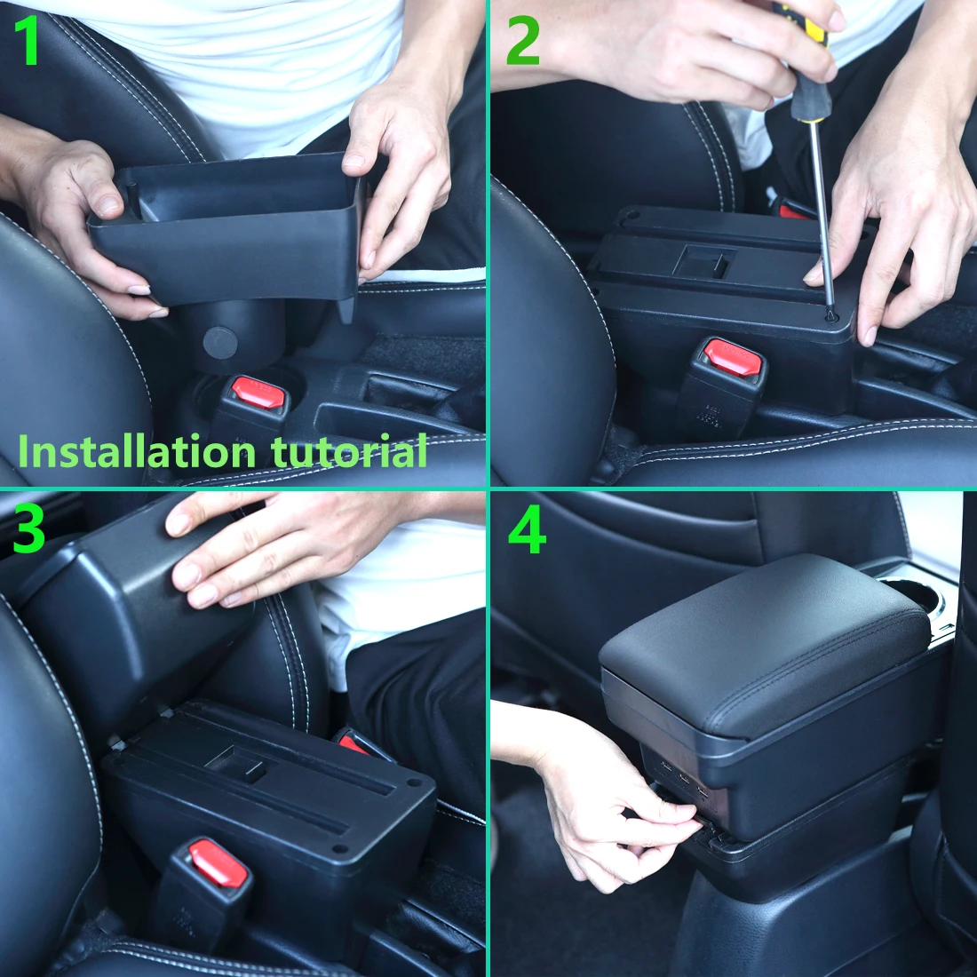 For Peugeot 208 Armrest Box For Peugeot 2008 2019-2024 Car Armrest Storage Box Dedicated Retrofit parts Interior Car Accessories