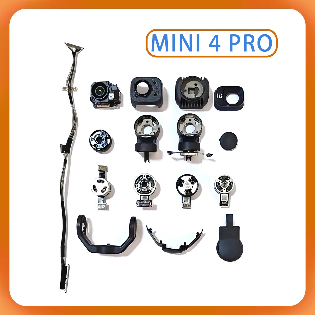 Mini 4 Pro Gimbal Camera Accessory, Yaw Pitch Rolling Motor, Bracket Signal Cable PTZ, Cover, Lens, Frame, for DJI Mini 4 Pro