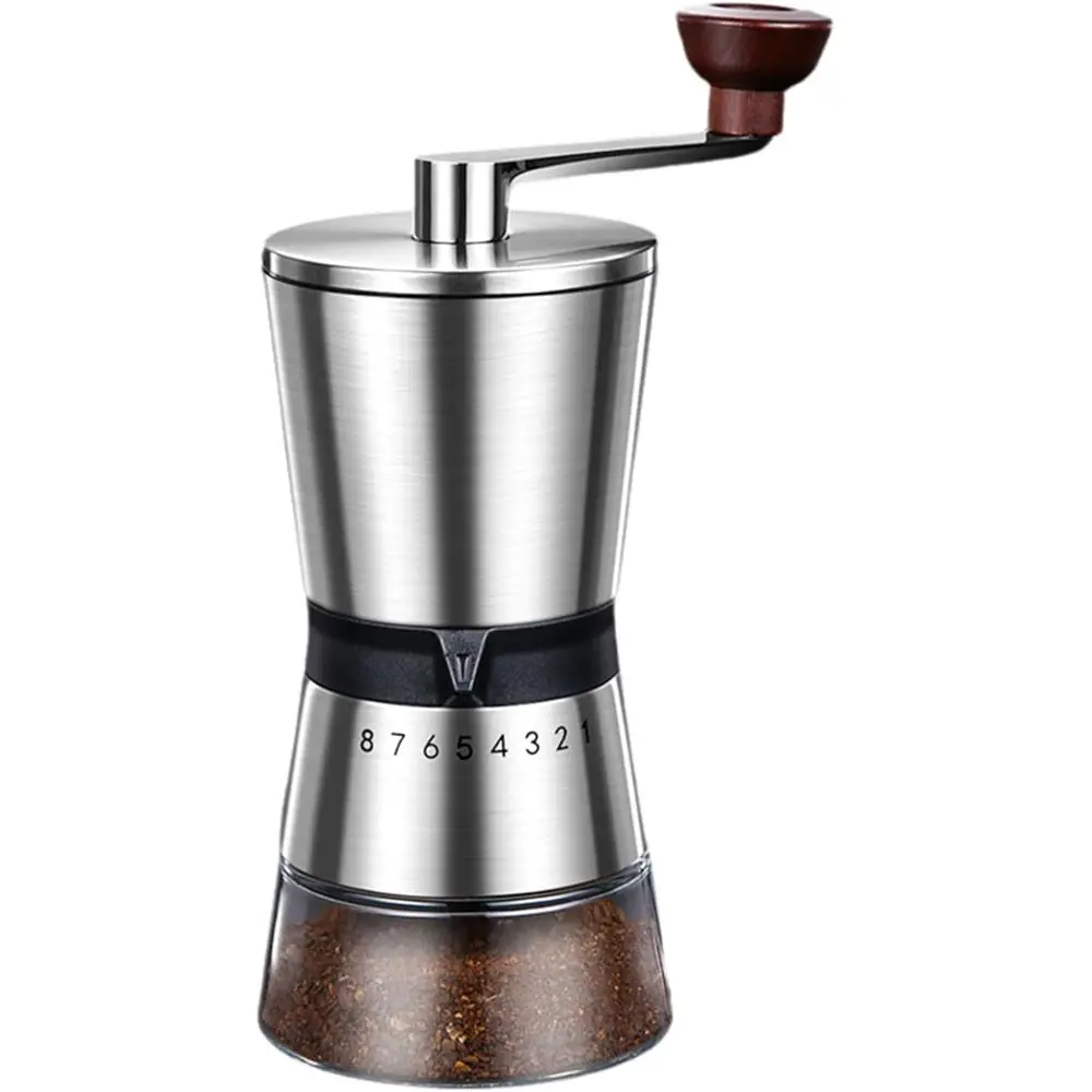 

Manual Coffee Grinder with 8 Adjustable Coarseness Settings for Pour Over Drip Stainless Steel Hand Crank Coffee Mill for Home U