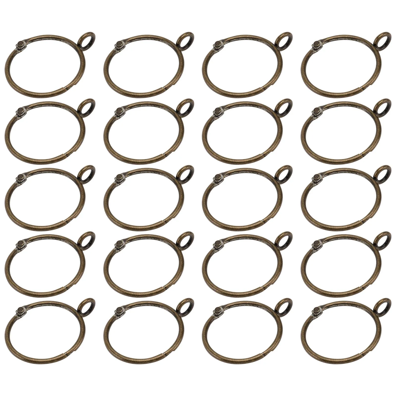 

20pcs Curtain Rings Iron Material Heavy Duty For Bathroom Home Curtain Hanging Circles Accessories Rod Fixtures