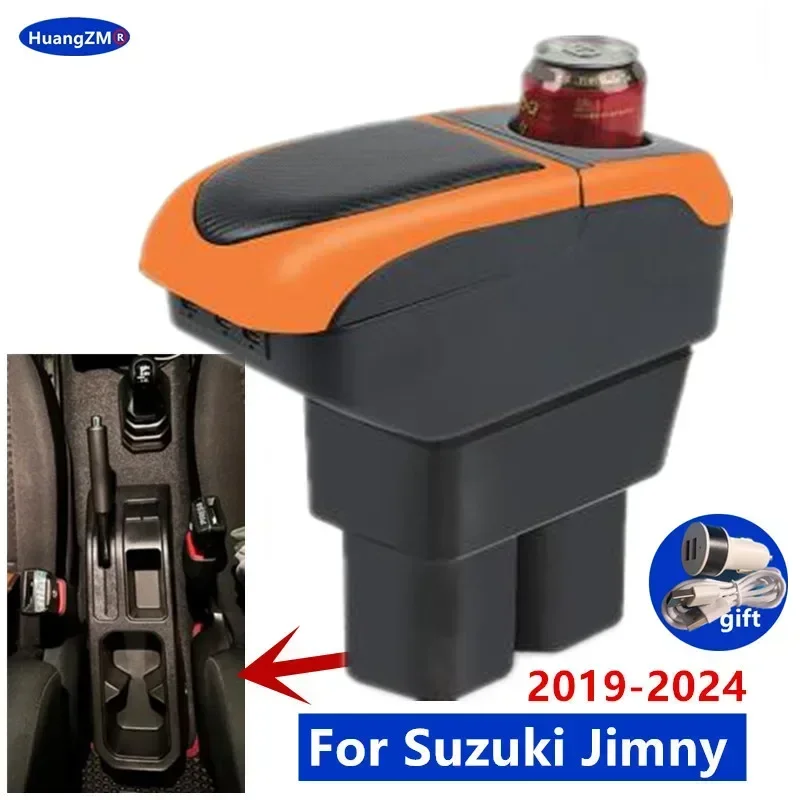 For Suzuki Jimny Armrest box For Suzuki Jimny JB74 jb64w Car Armrest 2019-2024 Storage Box dedicated Retrofit Car Accessories