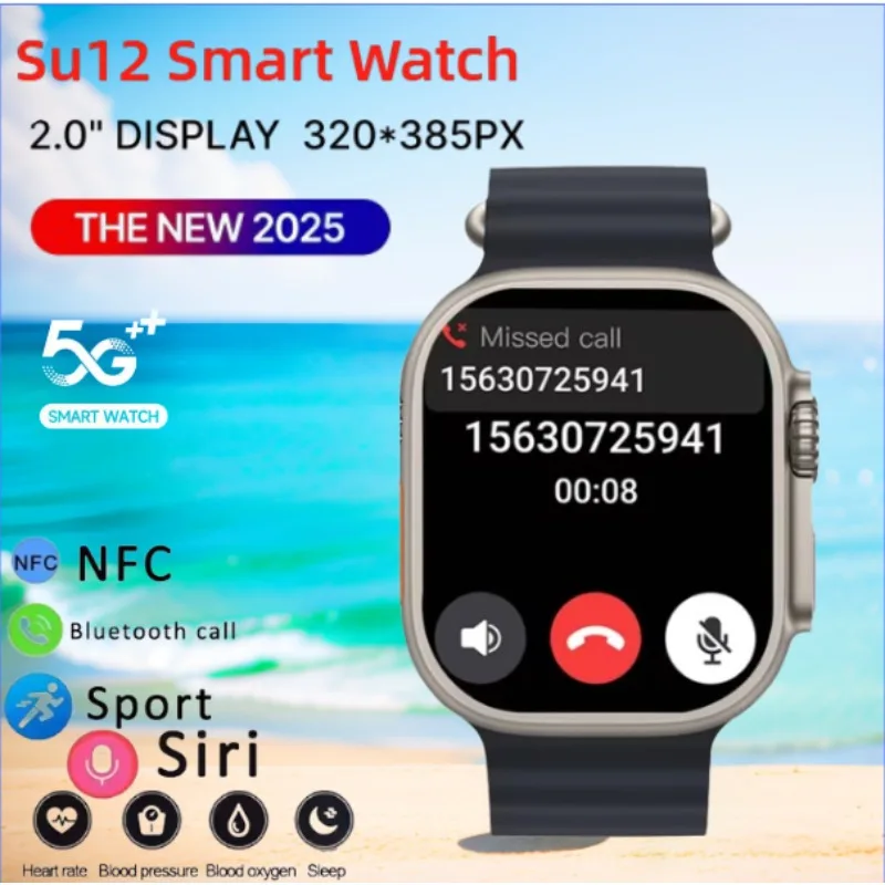 

2025 Новый 4G All Network Su12Smart Watch Android Работает S10 Система GPS Карта Google Play Шагомер Трекер сна SIM-карта