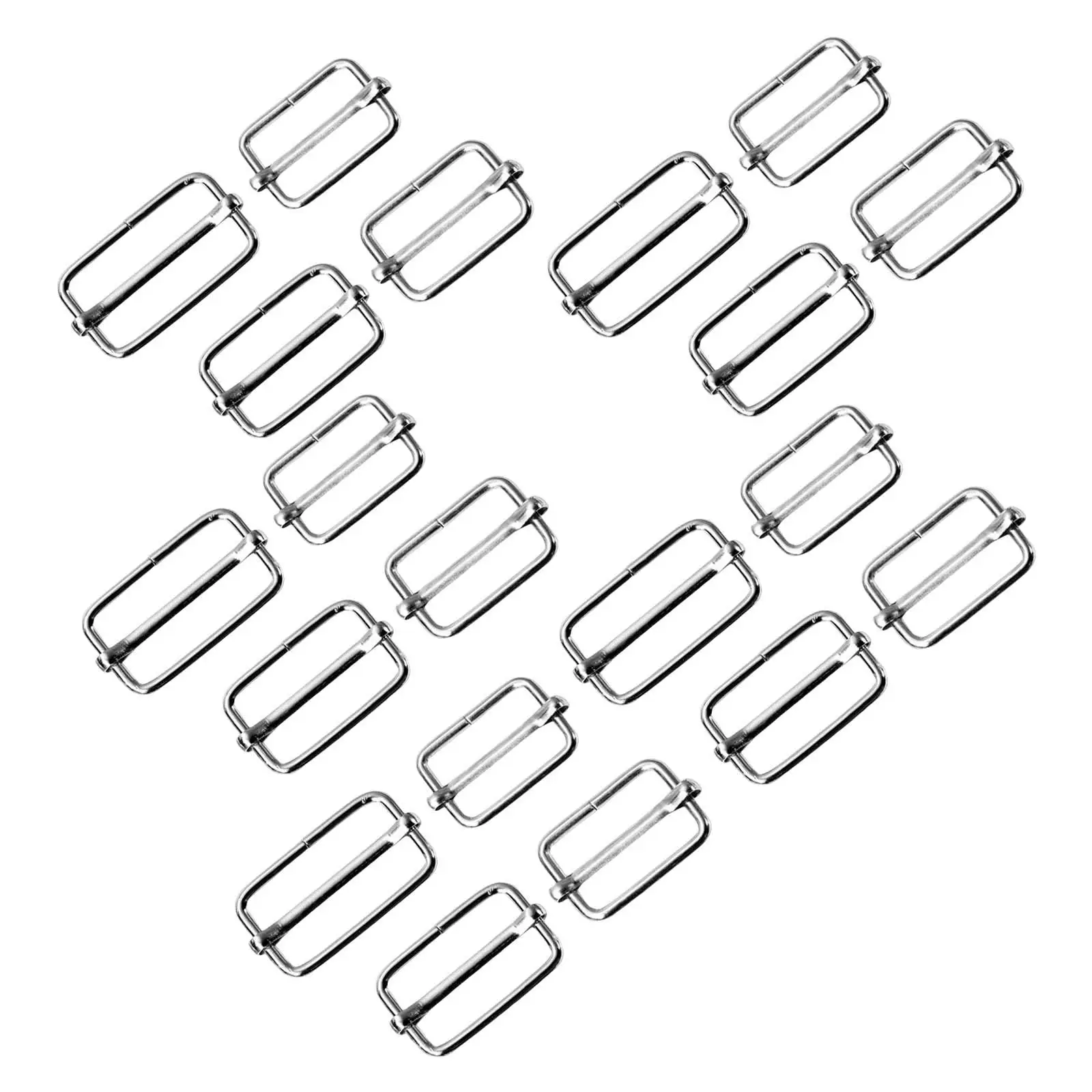 20 Pieces Slide Buckle Adjuster Webbing Slider for Backpack Purse Making