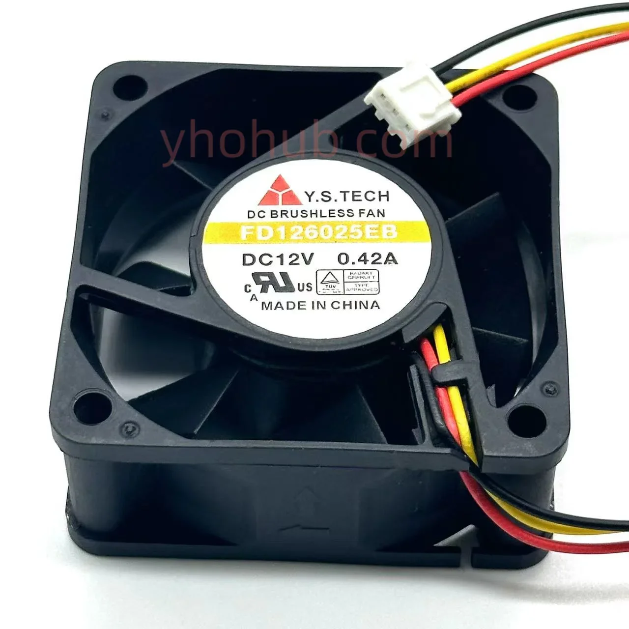 

Y.S TECH FD126025EB DC 12V 0.42A 60x60x25mm 3-Wire Server Cooling Fan