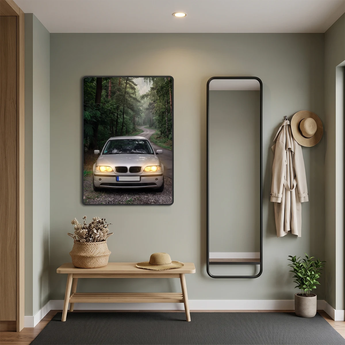Customizable car art pieces with color-changing functionality via USB remote control,  can be hung in garages, bars, and rooms. - view 3