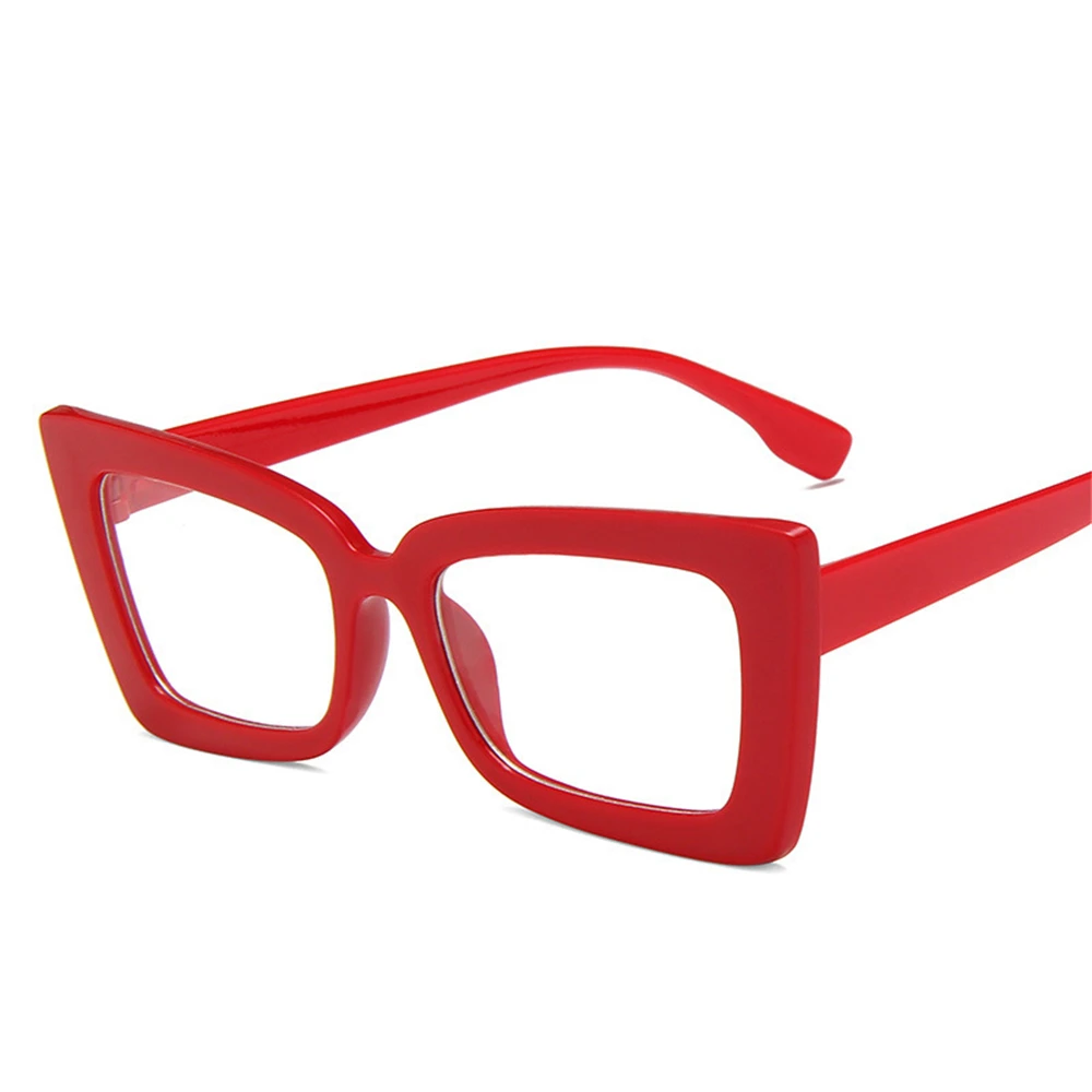 Oversized Square Glasses Anti Blue Light Glasses Large Frame Myopia Glasses Flat Light Glasses Transparent Eyeglasses Glasses view 3