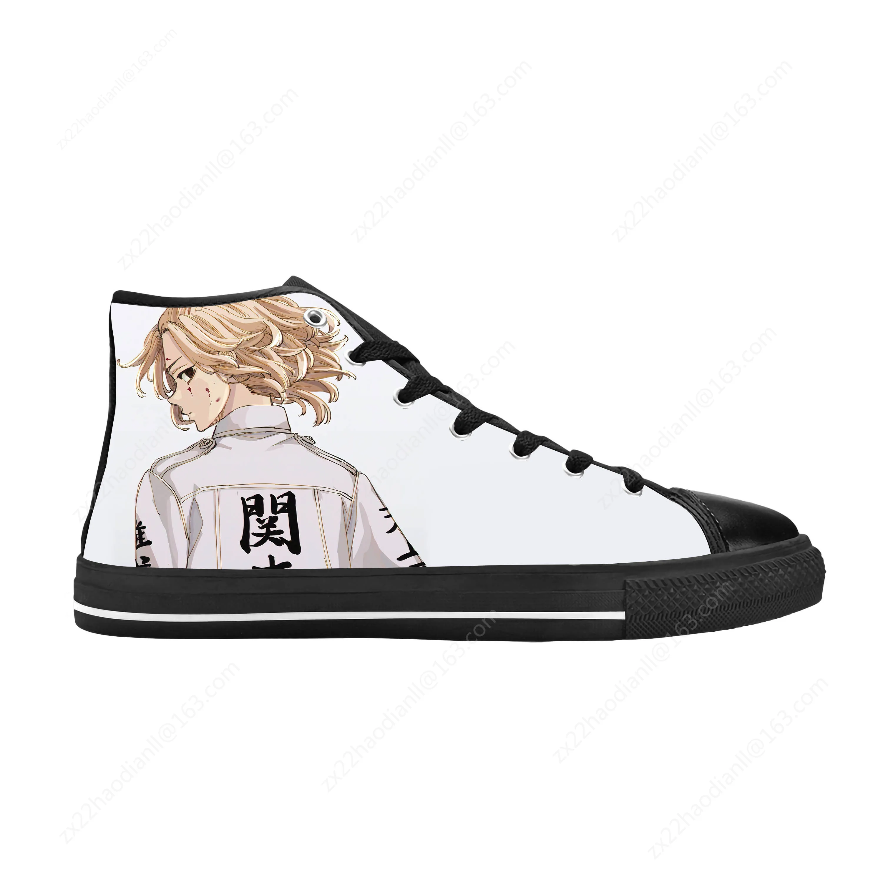 Japońskie Anime tokio Revengers Sano Manjiro Mikey odzież na co dzień buty wysoki Top wygodne oddychające buty sportowe męskie/damskie z nadrukiem 3D