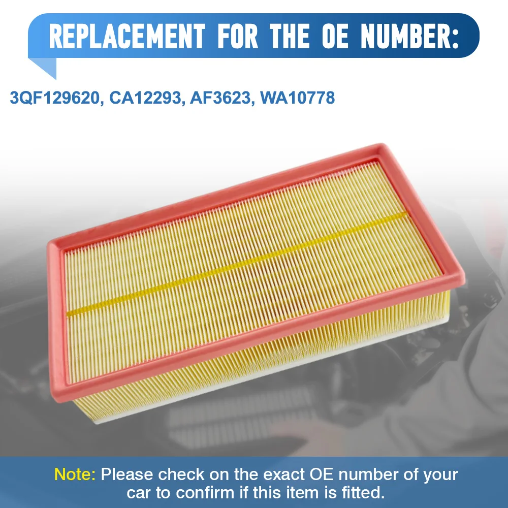 

Car Engine Air Filter for Volkswagen Atlas 2018-2024 Cross Sport 2020-2024 3QF129620 AF3623 CA12293 Auto replacement parts